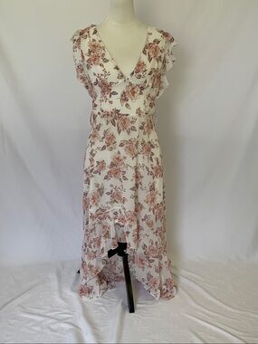 Altar'd State Cream Maxi Dress with Rose Print